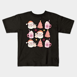 Santa pink cup Kids T-Shirt